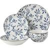 image:imageGibson Home Admiral Hall 12Piece Matte Stoneware Dinnerware Set  Dinner Plates Salad Plates amp Bowls with Pink Floral Pattern Durable Everyday Dish Set Microwave amp Dishwasher SafeBlue Floral Palace Suite