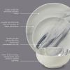 image:imageGibson Home Admiral Hall 12Piece Matte Stoneware Dinnerware Set  Dinner Plates Salad Plates amp Bowls with Pink Floral Pattern Durable Everyday Dish Set Microwave amp Dishwasher SafeBlue  White Cloudlight