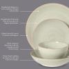 image:imageGibson Home Admiral Hall 12Piece Matte Stoneware Dinnerware Set  Dinner Plates Salad Plates amp Bowls with Pink Floral Pattern Durable Everyday Dish Set Microwave amp Dishwasher SafeGrey Stonebury