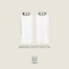 image:imageGibson Home Aspen Heights 2 Pack 33 OZ 1 Liters Large Embossed Reusable Glass Bottles wAirtight Leakproof Stainless Steel Lid Pitcher for Water Milk Juice  Dishwasher SafeAspen Heights 64oz