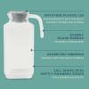 image:imageGibson Home Aspen Heights 2 Pack 33 OZ 1 Liters Large Embossed Reusable Glass Bottles wAirtight Leakproof Stainless Steel Lid Pitcher for Water Milk Juice  Dishwasher SafeRaintree 61oz