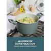 image:imageGibson Home Barnsdall 2 Piece 8 amp 10 Inch Aluminum Fry Pan Cookware NonToxic Ceramic Non Stick Frying Pan Kitchen Egg Pan Omelet Pan Always Pan Pots and Pans Linen White Induction SafeSage Green