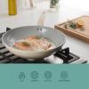 image:imageGibson Home Barnsdall 2 Piece 8 amp 10 Inch Aluminum Fry Pan Cookware NonToxic Ceramic Non Stick Frying Pan Kitchen Egg Pan Omelet Pan Always Pan Pots and Pans Linen White Induction SafeLinen