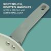 image:imageGibson Home Barnsdall 2 Piece 8 amp 10 Inch Aluminum Fry Pan Cookware NonToxic Ceramic Non Stick Frying Pan Kitchen Egg Pan Omelet Pan Always Pan Pots and Pans Linen White Induction SafeSage Green