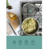 image:imageGibson Home Barnsdall 2 Piece 8 amp 10 Inch Aluminum Fry Pan Cookware NonToxic Ceramic Non Stick Frying Pan Kitchen Egg Pan Omelet Pan Always Pan Pots and Pans Linen White Induction SafeSage Green