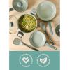 image:imageGibson Home Barnsdall 2 Piece 8 amp 10 Inch Aluminum Fry Pan Cookware NonToxic Ceramic Non Stick Frying Pan Kitchen Egg Pan Omelet Pan Always Pan Pots and Pans Linen White Induction SafeSage Green