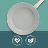 image:imageGibson Home Barnsdall 2 Piece 8 amp 10 Inch Aluminum Fry Pan Cookware NonToxic Ceramic Non Stick Frying Pan Kitchen Egg Pan Omelet Pan Always Pan Pots and Pans Linen White Induction SafeLinen