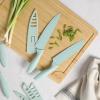 image:imageGibson Home Bostonville 12 Piece Kitchen Knives Set WBlade GuardsSheaths Chef Knife Sets With Nonstick Blades  TaupeBlue Bostonville