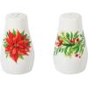 image:imageGibson Home Decorated Porcelain 4Piece Serving amp Accessories Set Magic Poinsettia