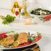 image:imageGibson Home Decorated Porcelain 4Piece Serving amp Accessories Set Magic Poinsettia