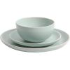 image:imageGibson Home Dempsey Road 12Piece Stoneware Dinnerware Set  Service for 4 Round Black Plates and Bowls Durable Solid Color Modern Embossed Dish Set Microwave amp Dishwasher SafeMatte Teal Rockaway