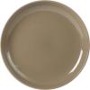 image:imageGibson Home Dempsey Road 12Piece Stoneware Dinnerware Set  Service for 4 Round Black Plates and Bowls Durable Solid Color Modern Embossed Dish Set Microwave amp Dishwasher SafeBrown Rockaway  MatteShiny