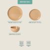 image:imageGibson Home Dempsey Road 12Piece Stoneware Dinnerware Set  Service for 4 Round Black Plates and Bowls Durable Solid Color Modern Embossed Dish Set Microwave amp Dishwasher SafeBeige Rockaway
