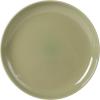 image:imageGibson Home Dempsey Road 12Piece Stoneware Dinnerware Set  Service for 4 Round Black Plates and Bowls Durable Solid Color Modern Embossed Dish Set Microwave amp Dishwasher SafeGreen Rockaway  MatteShiny