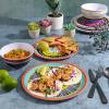 image:imageGibson Home Fairhope 12Piece Matte Black Melamine Dinnerware Set  Durable Lightweight Plates and Bowls Kitchen Dining SetAssorted Almira