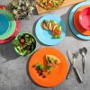 image:imageGibson Home Fairhope 12Piece Matte Black Melamine Dinnerware Set  Durable Lightweight Plates and Bowls Kitchen Dining SetAssorted II