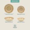 image:imageGibson Home Fairhope 12Piece Matte Black Melamine Dinnerware Set  Durable Lightweight Plates and Bowls Kitchen Dining SetBeige Casper Court