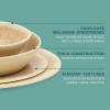 image:imageGibson Home Fairhope 12Piece Matte Black Melamine Dinnerware Set  Durable Lightweight Plates and Bowls Kitchen Dining SetBeige Casper Court