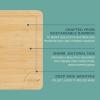 image:imageGibson Home Forestview 2Piece Bamboo Cutting Board Set  15 amp 12 Wooden Durable Kitchen Chopping Carving Boards with Juice Grooves Oil FinishedBamboo