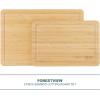 image:imageGibson Home Forestview 2Piece Bamboo Cutting Board Set  15 amp 12 Wooden Durable Kitchen Chopping Carving Boards with Juice Grooves Oil FinishedBamboo