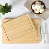 image:imageGibson Home Forestview 2Piece Bamboo Cutting Board Set  15 amp 12 Wooden Durable Kitchen Chopping Carving Boards with Juice Grooves Oil FinishedBamboo