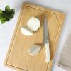 image:imageGibson Home Forestview 2Piece Bamboo Cutting Board Set  15 amp 12 Wooden Durable Kitchen Chopping Carving Boards with Juice Grooves Oil FinishedBamboo