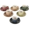 image:imageGibson Home Gracious Dining 3Ounce Espresso Cups Set of 4 Small Stackable Coffee Cups with 4 Saucers Metal Stand Ceramic Demitasse Mugs Espresso Accessories for MachineAssorted Colors Brew Harmony