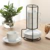 image:imageGibson Home Gracious Dining 3Ounce Espresso Cups Set of 4 Small Stackable Coffee Cups with 4 Saucers Metal Stand Ceramic Demitasse Mugs Espresso Accessories for MachineWhite Gracious Dining Espresso