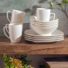 image:imageGibson Home Havenstone 12Piece Porcelain Dinnerware Set  Dinner Plates Salad Plates amp Bowls Classic White Everyday Dish Set for Home Kitchen Microwave amp Dishwasher SafeWhite Amelia Court