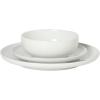 image:imageGibson Home Havenstone 12Piece Porcelain Dinnerware Set  Dinner Plates Salad Plates amp Bowls Classic White Everyday Dish Set for Home Kitchen Microwave amp Dishwasher SafeWhite Havenstone