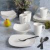 image:imageGibson Home Havenstone 12Piece Porcelain Dinnerware Set  Dinner Plates Salad Plates amp Bowls Classic White Everyday Dish Set for Home Kitchen Microwave amp Dishwasher SafeWhite Amelia Court