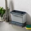 image:imageGibson Home Ledgebrook Sink Caddy With Metal Panel Sponge Holder for Kitchen Sink Countertop Organizer and Storage Essentials With Drain BoardStainless Steel