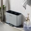 image:imageGibson Home Ledgebrook Sink Caddy With Metal Panel Sponge Holder for Kitchen Sink Countertop Organizer and Storage Essentials With Drain BoardStainless Steel