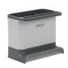 image:imageGibson Home Ledgebrook Sink Caddy With Metal Panel Sponge Holder for Kitchen Sink Countertop Organizer and Storage Essentials With Drain BoardStainless Steel