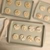image:imageGibson Home Lyneham 3 Piece Carbon Steel Nonstick Kitchen Baking PansCookie Sheet Bakeware Set Premium PFA Nonstick Material  Champagne GoldChampagne Gold
