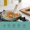 image:imageGibson Home Marbleton 11 Inch Large Aluminum Fry Pan Cookware NonToxic Premium Ceramic Non Stick Frying Pan Kitchen Egg Pan Omelet Pan Always Pan Pots and Pans Sage Green Induction SafeGreen