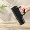 image:imageGibson Home Marina 29Ounce Stainless Steel Travel Tumbler with Carry Handle and Lid Double Wall Insulated Mug LeakResistant Fits Car Cup Holder Matte WhiteMatte Black