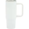image:imageGibson Home Marina 29Ounce Stainless Steel Travel Tumbler with Carry Handle and Lid Double Wall Insulated Mug LeakResistant Fits Car Cup Holder Matte WhiteMatte White