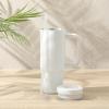 image:imageGibson Home Marina 29Ounce Stainless Steel Travel Tumbler with Carry Handle and Lid Double Wall Insulated Mug LeakResistant Fits Car Cup Holder Matte WhiteMatte White