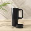 image:imageGibson Home Marina 29Ounce Stainless Steel Travel Tumbler with Carry Handle and Lid Double Wall Insulated Mug LeakResistant Fits Car Cup Holder Matte WhiteMatte Black