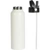 image:imageGibson Home Marina 29Ounce Stainless Steel Travel Tumbler with Carry Handle and Lid Double Wall Insulated Mug LeakResistant Fits Car Cup Holder Matte WhiteWhite