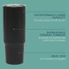 image:imageGibson Home Marina 29Ounce Stainless Steel Travel Tumbler with Carry Handle and Lid Double Wall Insulated Mug LeakResistant Fits Car Cup Holder Matte WhiteMatte Black w Carry Handle