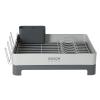 image:imageGibson Home Nestcraft Full Size Rust Resistant Dish Rack with Drain Board and Flatware Caddy  WhiteGray