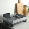image:imageGibson Home Nestcraft Full Size Rust Resistant Dish Rack with Drain Board and Flatware Caddy  WhiteGray