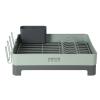 image:imageGibson Home Nestcraft Full Size Rust Resistant Dish Rack with Drain Board and Flatware Caddy  WhiteGreen