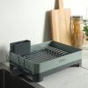 image:imageGibson Home Nestcraft Full Size Rust Resistant Dish Rack with Drain Board and Flatware Caddy  WhiteGreen