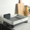 image:imageGibson Home Nestcraft Full Size Rust Resistant Dish Rack with Drain Board and Flatware Caddy  WhiteWhite