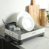 image:imageGibson Home Nestcraft Full Size Rust Resistant Dish Rack with Drain Board and Flatware Caddy  WhiteWhite