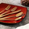 image:imageGibson Home Ravidia Gold Heavy Gauge Flatware Cutlery Silverware Set 20 Pieces Stainless Steel Colorful Utensils Tableware Set Service for 4Gold