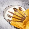 image:imageGibson Home Ravidia Gold Heavy Gauge Flatware Cutlery Silverware Set 20 Pieces Stainless Steel Colorful Utensils Tableware Set Service for 4Rose Gold